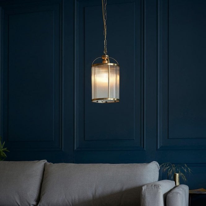Endon Lighting Lambeth Single Ribbed Lantern
