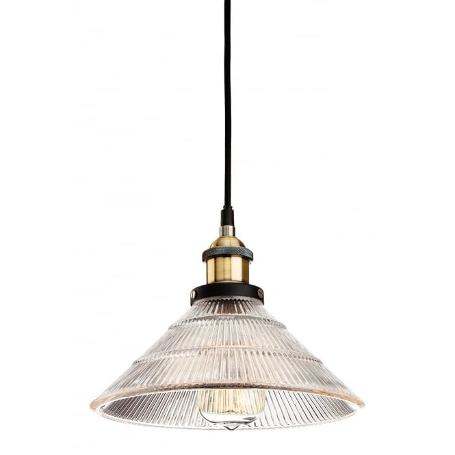 Firstlight Empire Ridged Glass Pendant