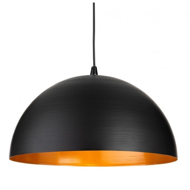 Firstlight Moon Large Matt Black Single Pendant