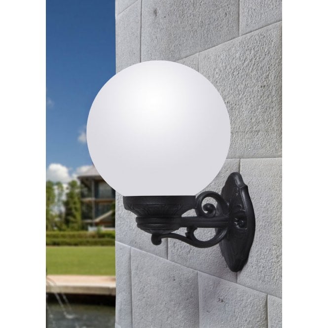 Fumagalli Bisso Globe E27 Black Wall Light