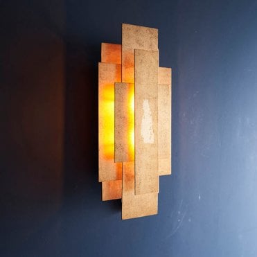 Gold Leaf Wall Light