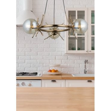 Harvey Satin Brass Pendant