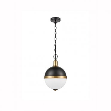 Hemisphere Black & Gold Ceiling Pendant