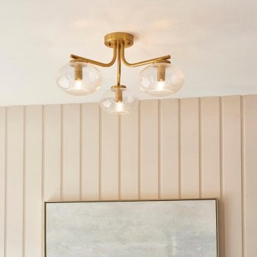 Jacob Semi Flush Brass Fitting