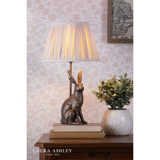 Laura Ashley Antique Bronze Hare Table Lamp C/W Shade