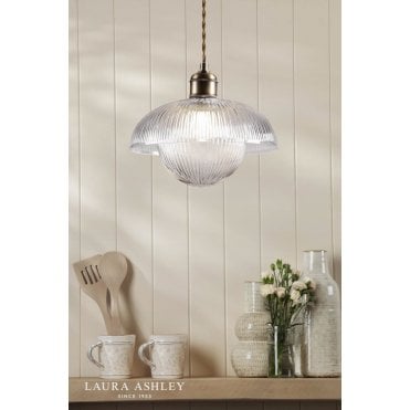 Billham Single Ribbed Glass Pendant