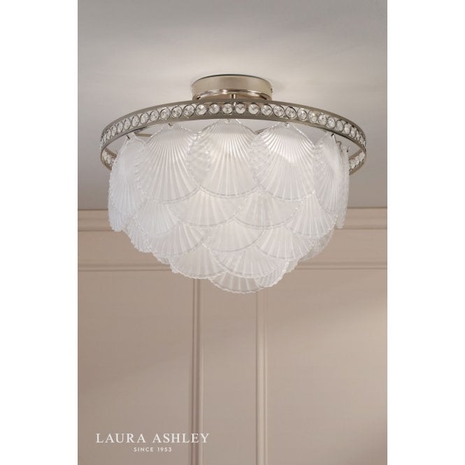 Laura Ashley Caverton 4 Light Semi Flush Fitting