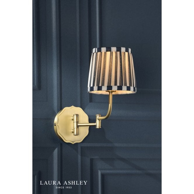 Laura Ashley Denwick Brass Wall Light C/W Shade