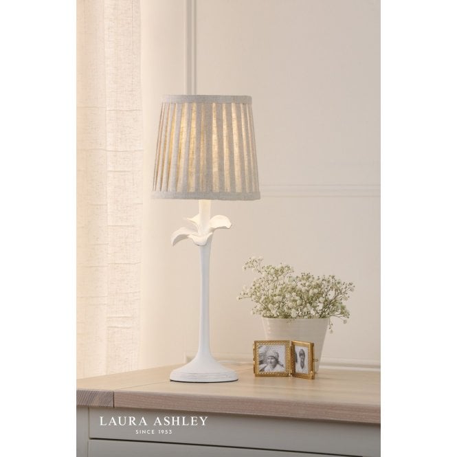 Laura Ashley Eleni White Table Lamp C/W Shade