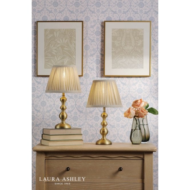 Laura Ashley Ezra Twin Pack Table Lamps C/W Shade
