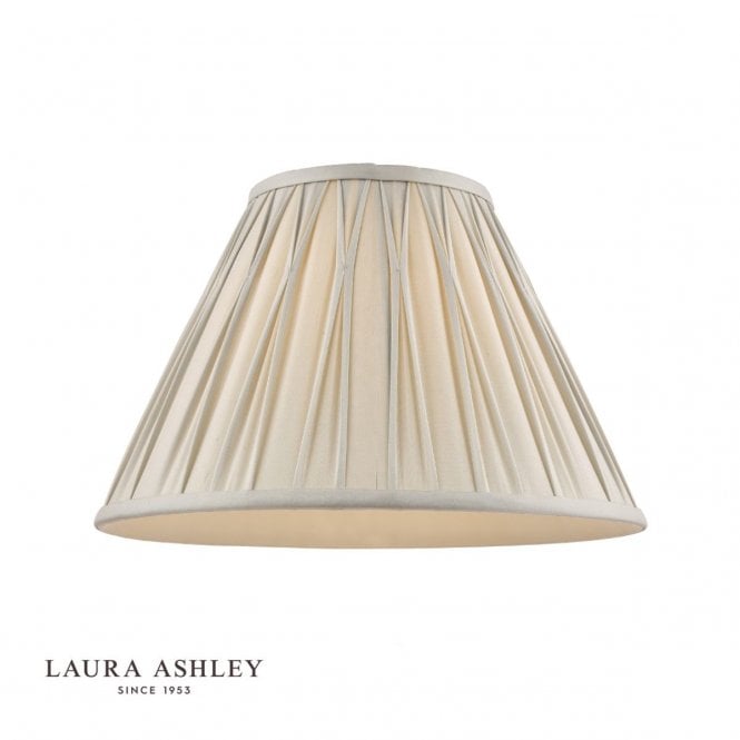 Laura Ashley Fenn Silk Drum Shade in Silver