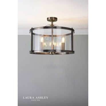 Harrington 3 Light Semi Flush