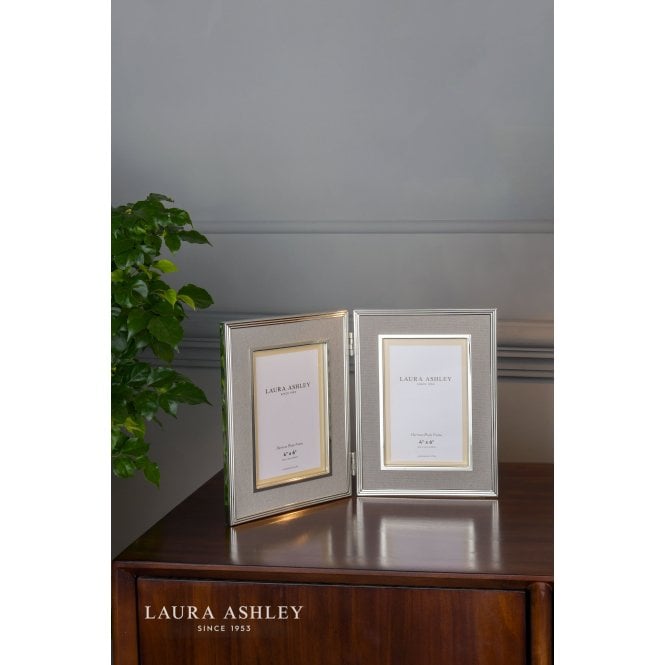 Laura Ashley Harrison Charcoal Grey Double Photo Frame