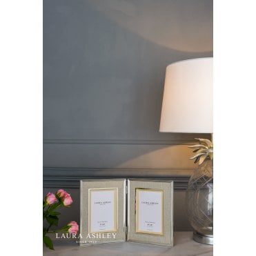 Harrison Polished Silver Double Photo Frame