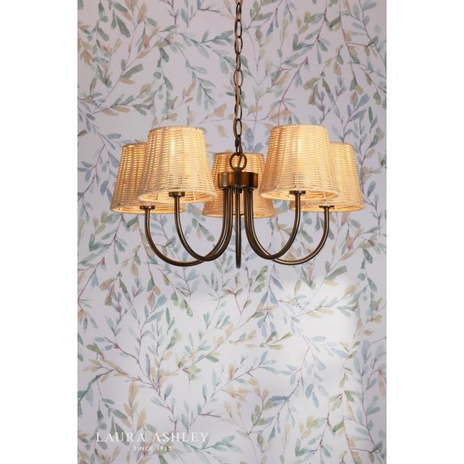 Laura Ashley Hasfield Ceiling Pendant in Satin Bronze