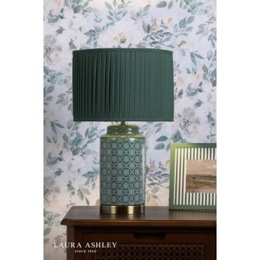Knipton Green Ceramic Table Lamp C/W Shade