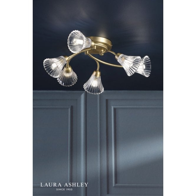 Laura Ashley Lanton 6 Light Semi Flush Fitting