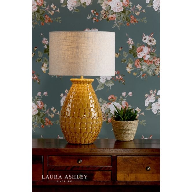 Laura Ashley Liza Orange Table Lamp C/W Shade