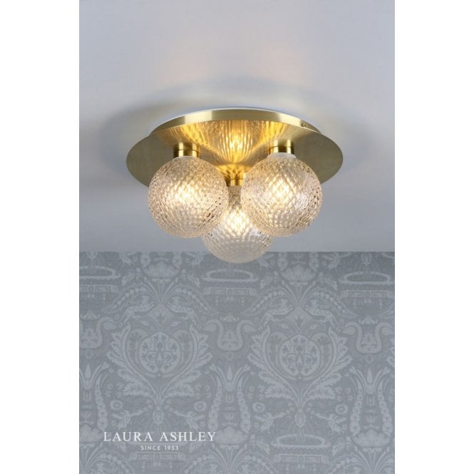 Laura Ashley Prague 3 Light Flush IP44