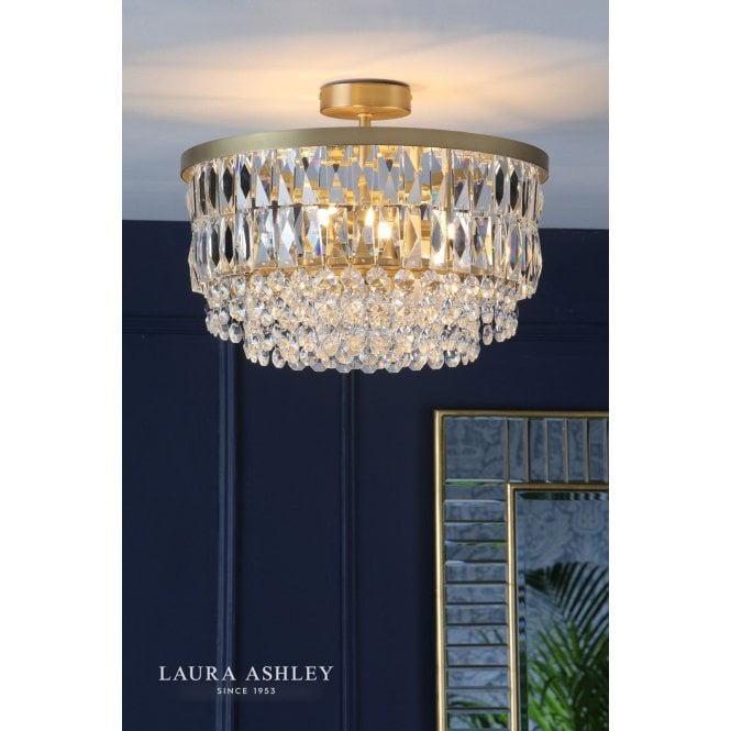 Laura Ashley Rhosill 3 Light Semi Flush