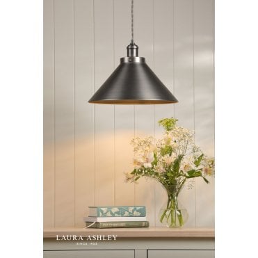 Rufus Large Industrial Nickel Pendant
