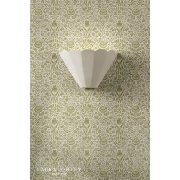 Scallop White Ceramic Wall Light