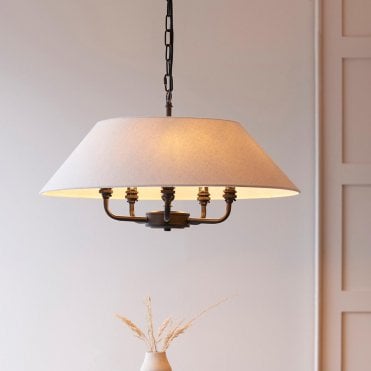 Lille 5 Light Pendant with Drum Shade