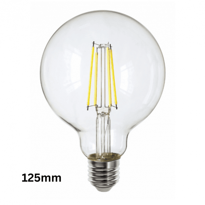 Magnalux 7W E27 Dimmable 125mm Clear Globe