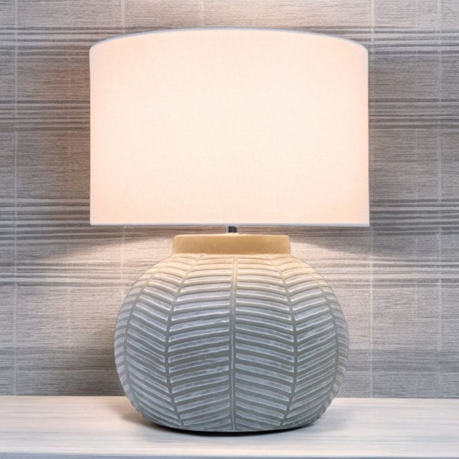 Magnalux Ashford Stone Table Lamp C/W Shade