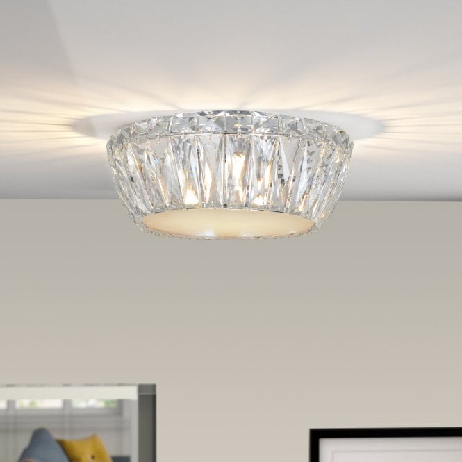 Magnalux Aurora G9 3 Light Crystal Flush Light