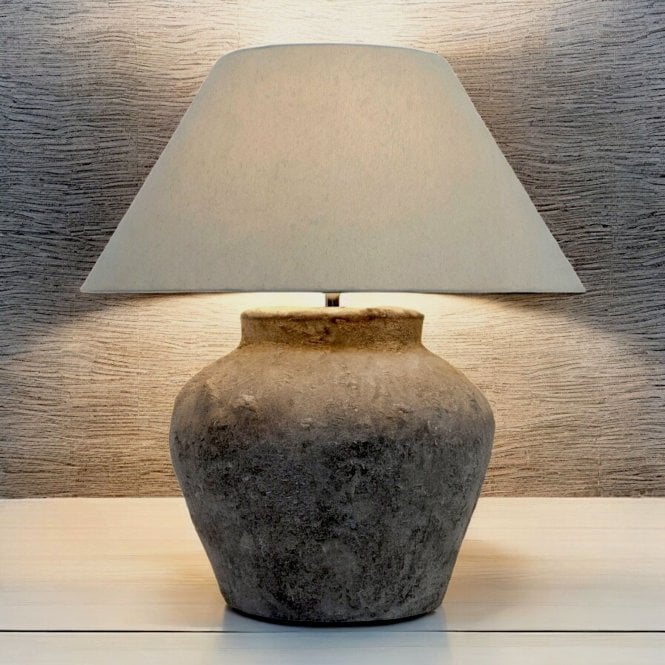 Magnalux Dawson Stone Table Lamp C/W Shade