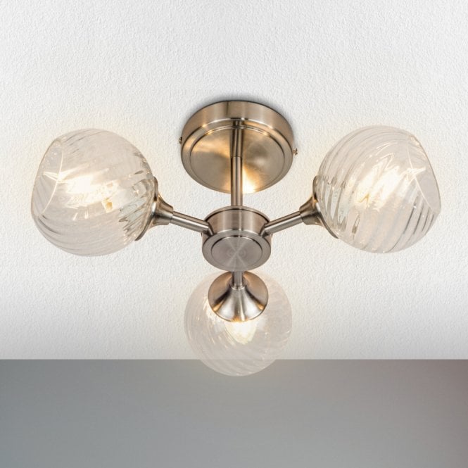Magnalux Mona Satin Chrome Semi Flush Fitting