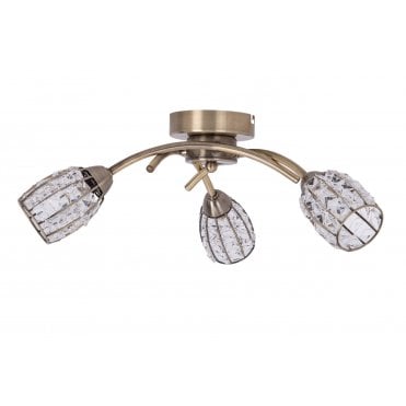 Roma 3 Light Semi Flush Ceiling Light