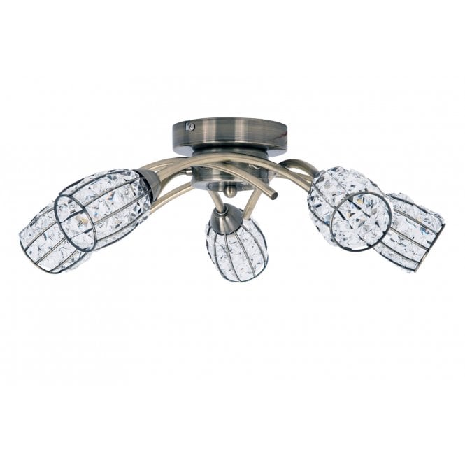 Magnalux Roma 5 Light Semi Flush Ceiling Light