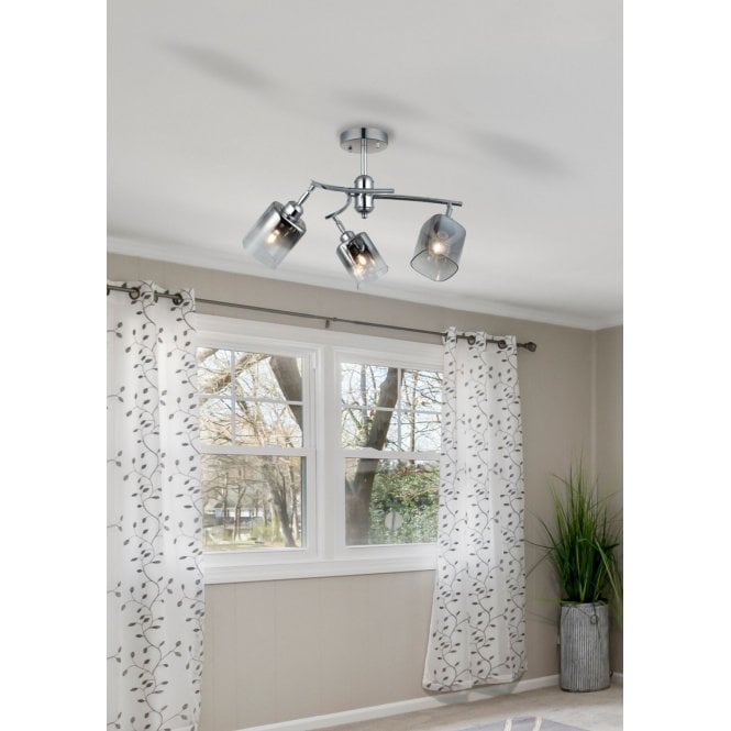 Magnalux Taylor Polished Chrome Semi Flush