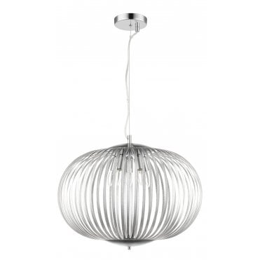 Vita Etched Aluminium Oval Pendant
