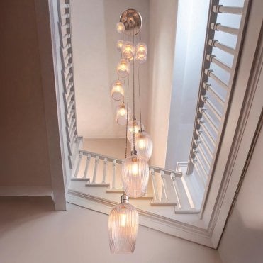 Millie Polished Nickel 13 Light Pendant