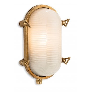 Nautic Solid Brass Oval Wall Light