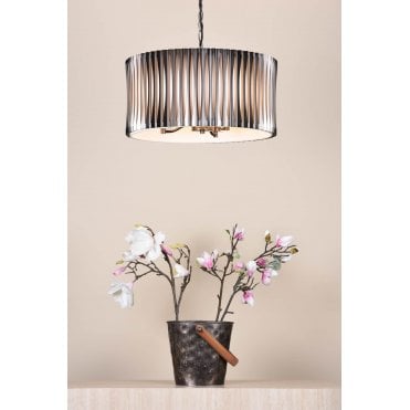 Netra Satin Bronze & Ivory Pendant