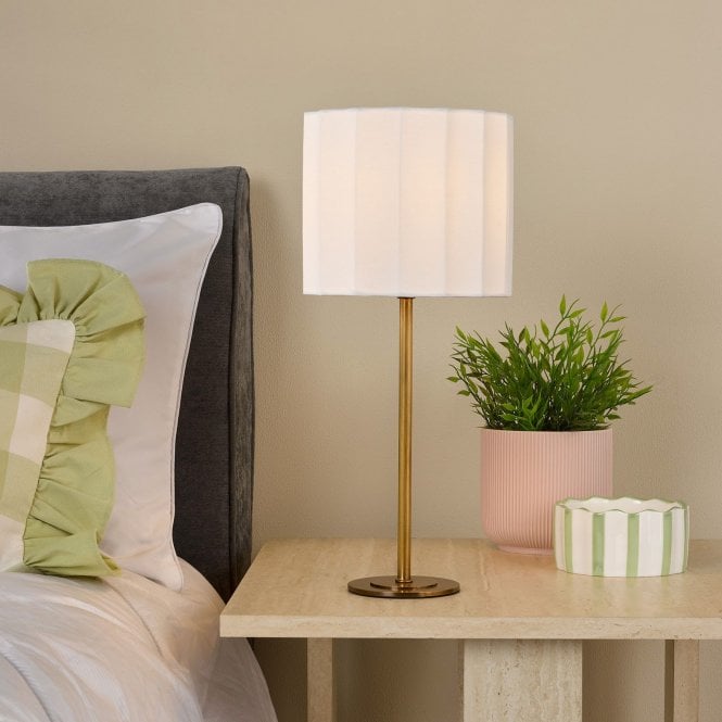 Noura Bronze Table Lamp C/W Shade