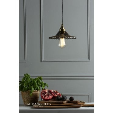 Pippa Aged Brass & Smoked Glass Pendant