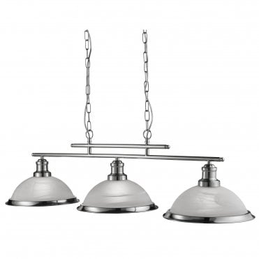 Bistro 3 Light Ceiling Bar with Marble Glass