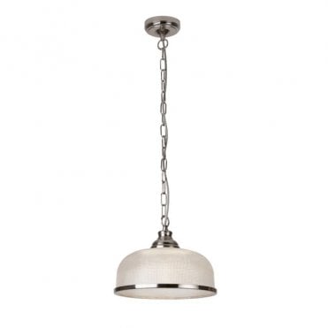 Bistro II 1 Light Pendant With Halophane Glass
