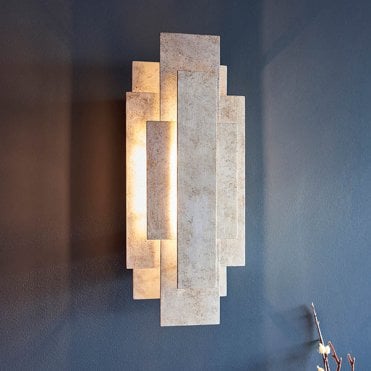 Silver Leaf Wall Light