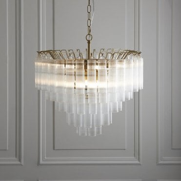 Toulouse 12 Light Pendant in Brass
