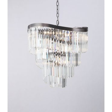 Waverly Brushed Black Chrome Chandelier