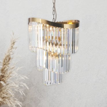 Waverly Satin Brass Chandelier