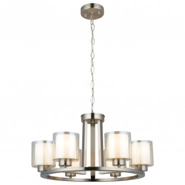 Yara Round Satin Chrome Pendant